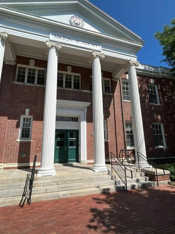 Milton Academy wood COLUMNS white wigglesworth hall 3 Milton Academy wood COLUMNS white wigglesworth hall 3