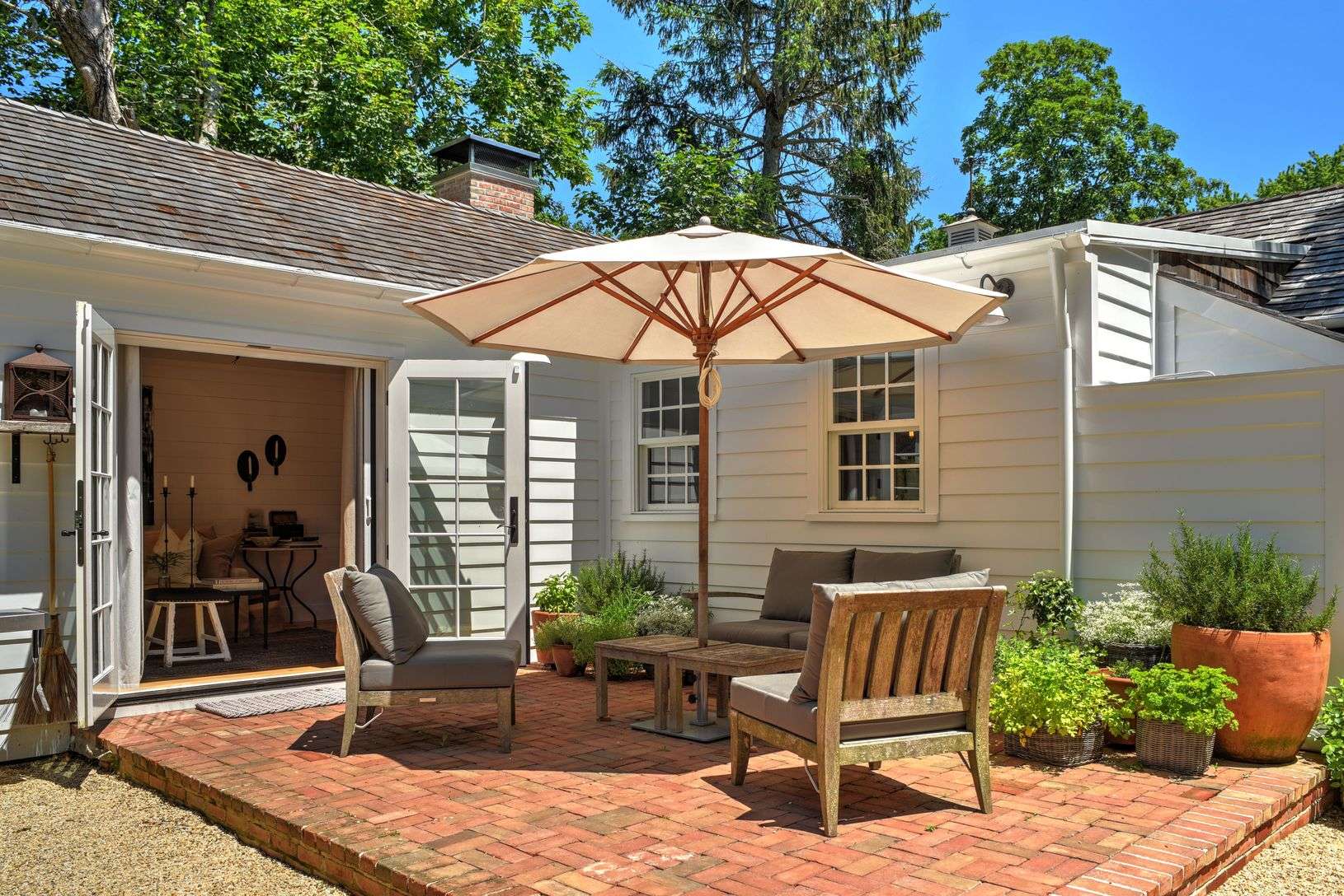 White Double Hung Windows And White French Doors Weather Shield Signature Series Southold Ny