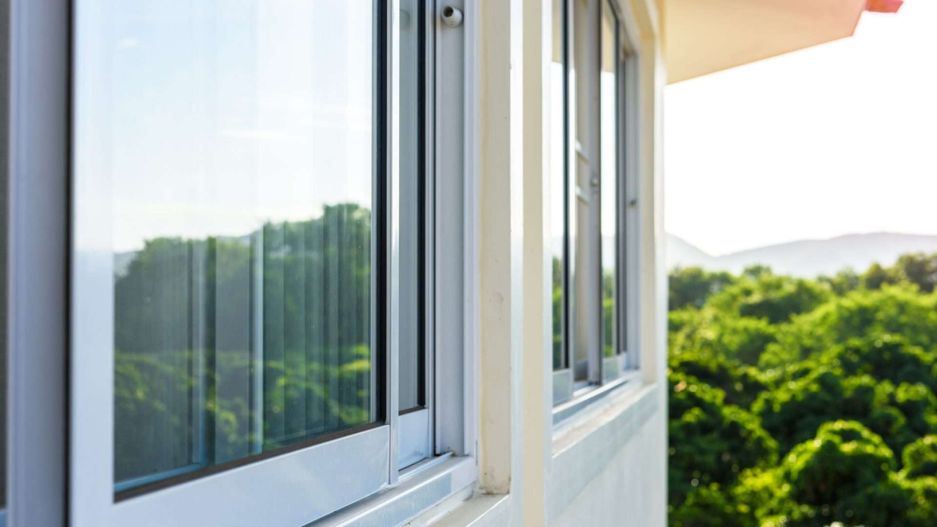 White architectural windows of Sag Harbor, NY home