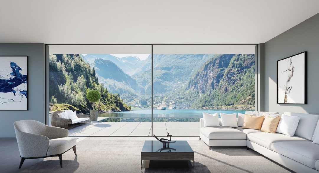 Beautiful and minimalistic doors on full display inside a Tri-State area home