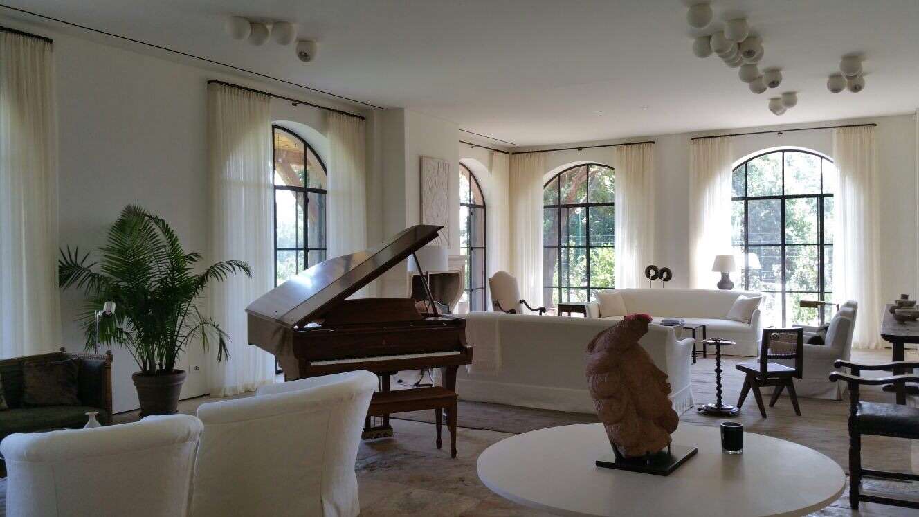 Custom windows in Hampton Bays, NY, living room supplied by Rockman Windows & Doors